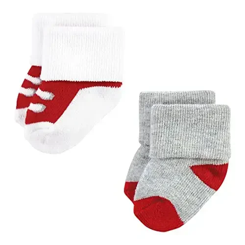 Hudson Baby baby-boys Cotton Rich Newborn and Terry Socks - 5