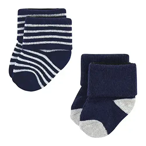 Hudson Baby baby-boys Cotton Rich Newborn and Terry Socks - 7