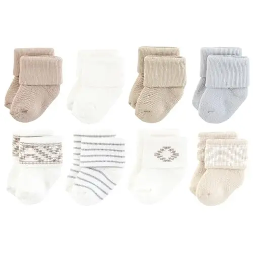 Hudson Baby baby-boys Cotton Rich Newborn and Terry Socks 