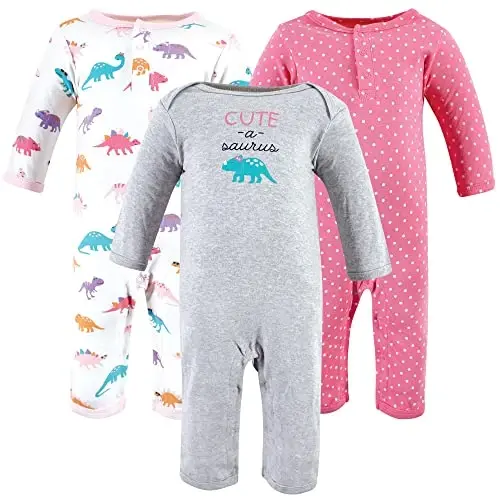 Hudson Baby baby-girls Cotton Coveralls - 1