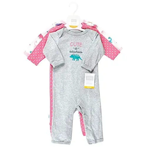 Hudson Baby baby-girls Cotton Coveralls - 2