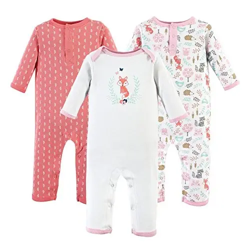Hudson Baby baby-girls Cotton Coveralls - 1