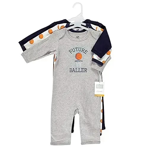 Hudson Baby baby-girls Cotton Coveralls - 2