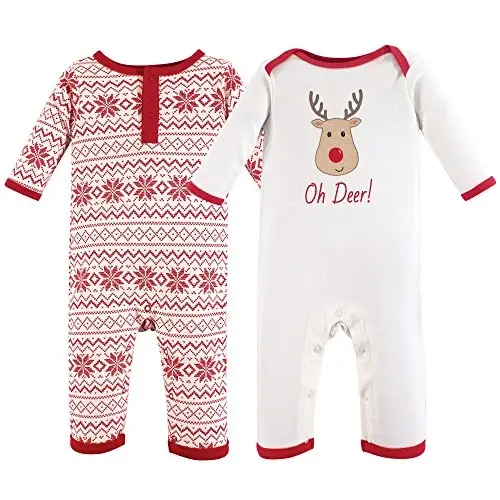 Hudson Baby baby-girls Cotton Coveralls - 1