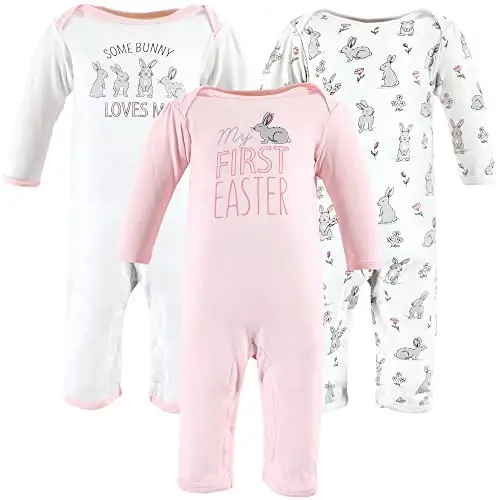 Hudson Baby baby-girls Cotton Coveralls - 1