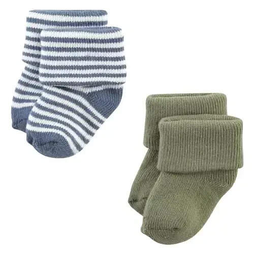 Hudson Baby Baby Girls' Cotton Rich Newborn and Terry Socks - 5