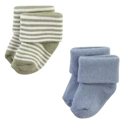Hudson Baby Baby Girls' Cotton Rich Newborn and Terry Socks - 6