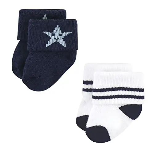 Hudson Baby Baby Girls' Cotton Rich Newborn and Terry Socks - 4