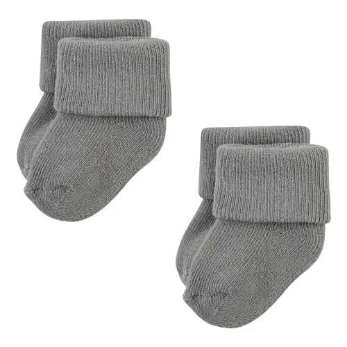 Hudson Baby Baby Girls' Cotton Rich Newborn and Terry Socks - 4