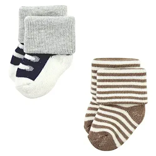Hudson Baby Baby Girls' Cotton Rich Newborn and Terry Socks - 5