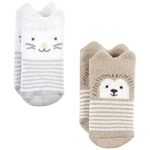 Hudson Baby Baby Girls' Cotton Rich Newborn and Terry Socks - 5