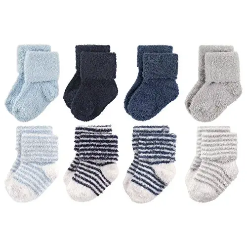 Hudson Baby Baby Girls' Cotton Rich Newborn and Terry Socks 