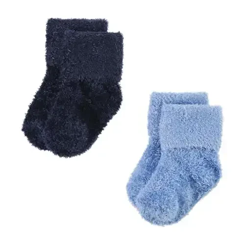 Hudson Baby Baby Girls' Cotton Rich Newborn and Terry Socks - 3