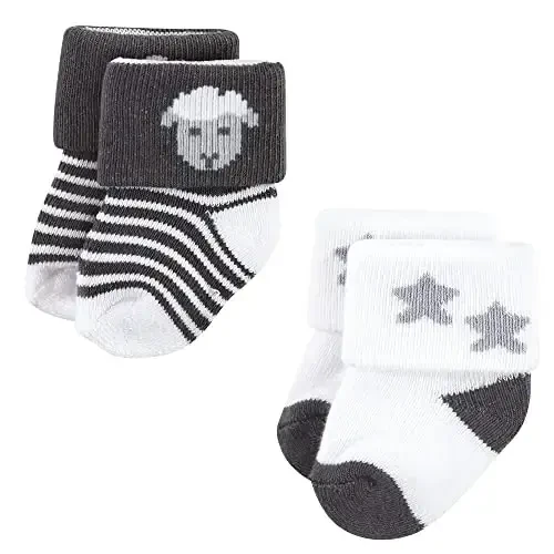 Hudson Baby Baby Girls' Cotton Rich Newborn and Terry Socks - 3