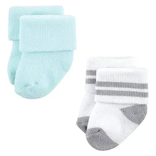 Hudson Baby Baby Girls' Cotton Rich Newborn and Terry Socks - 6