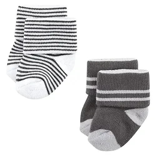 Hudson Baby Baby Girls' Cotton Rich Newborn and Terry Socks - 7