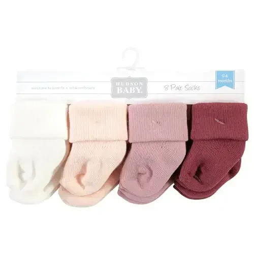 Hudson Baby Baby Girls' Cotton Rich Newborn and Terry Socks - BABYVISION INC. (1)