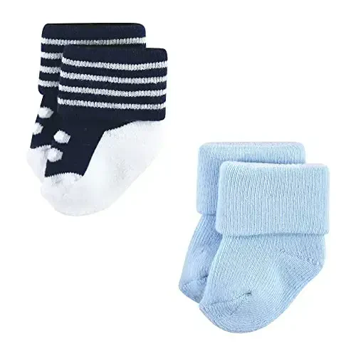 Hudson Baby Baby Girls' Cotton Rich Newborn and Terry Socks - 6