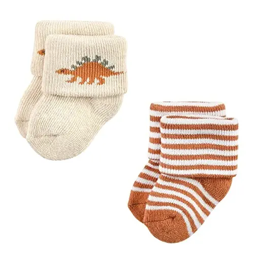 Hudson Baby Baby Girls' Cotton Rich Newborn and Terry Socks - 4