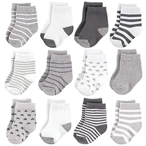 Hudson Baby Baby Girls' Cotton Rich Newborn and Terry Socks - 1
