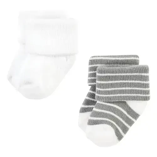 Hudson Baby Baby Girls' Cotton Rich Newborn and Terry Socks - 5