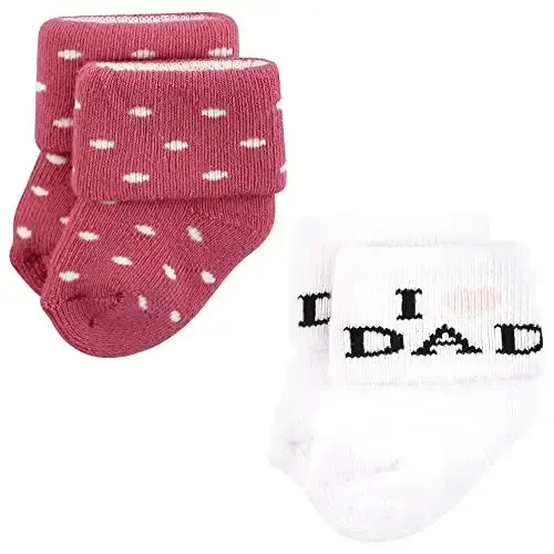 Hudson Baby Baby Girls' Cotton Rich Newborn and Terry Socks - 4