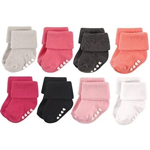 Hudson Baby Baby Girls' Cotton Rich Newborn and Terry Socks - 1