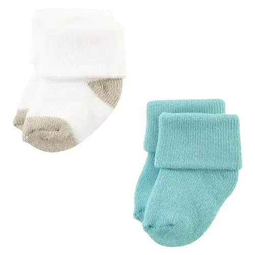 Hudson Baby Baby Girls' Cotton Rich Newborn and Terry Socks - 3