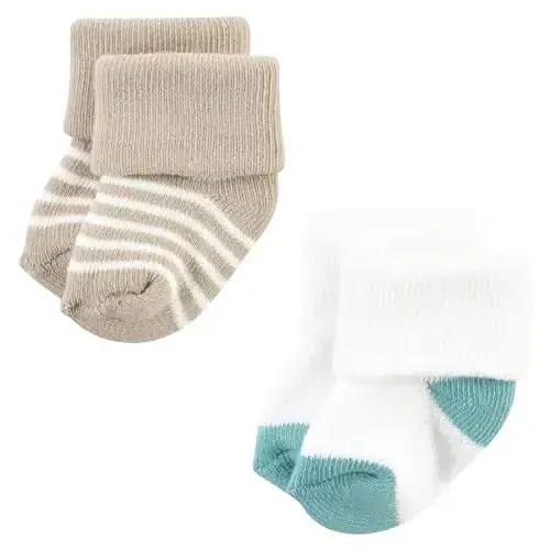 Hudson Baby Baby Girls' Cotton Rich Newborn and Terry Socks - 6