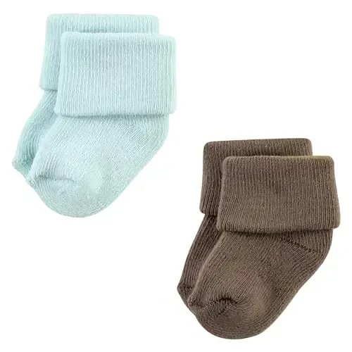 Hudson Baby Baby Girls' Cotton Rich Newborn and Terry Socks - 7