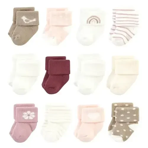 Hudson Baby Baby Girls' Cotton Rich Newborn and Terry Socks - BABYVISION INC.