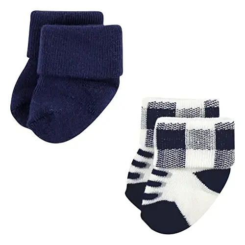 Hudson Baby Baby Girls' Cotton Rich Newborn and Terry Socks - 3