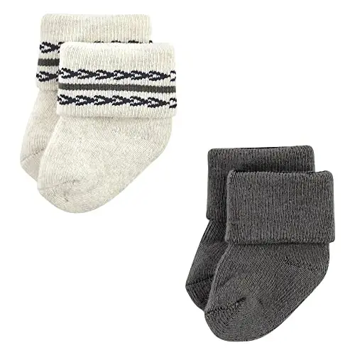 Hudson Baby Baby Girls' Cotton Rich Newborn and Terry Socks - 5