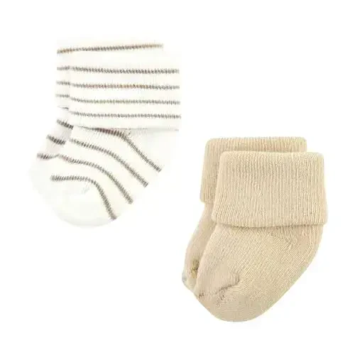 Hudson Baby Baby Girls' Cotton Rich Newborn and Terry Socks - 5