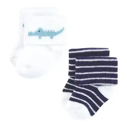 Hudson Baby Baby Girls' Cotton Rich Newborn and Terry Socks - 5