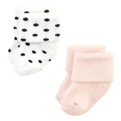 Hudson Baby Baby Girls' Cotton Rich Newborn and Terry Socks - 5