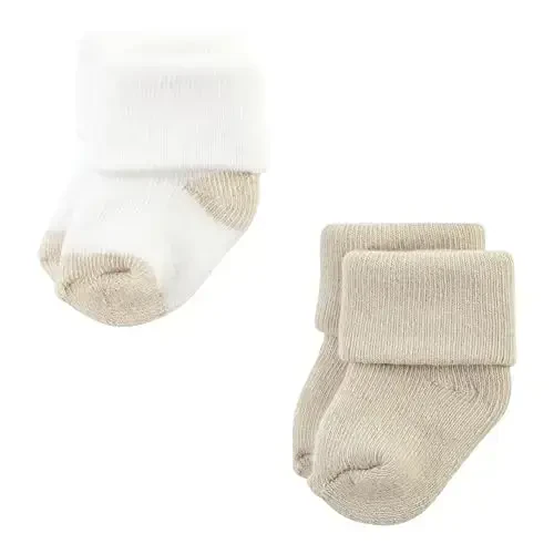 Hudson Baby Baby Girls' Cotton Rich Newborn and Terry Socks - 5