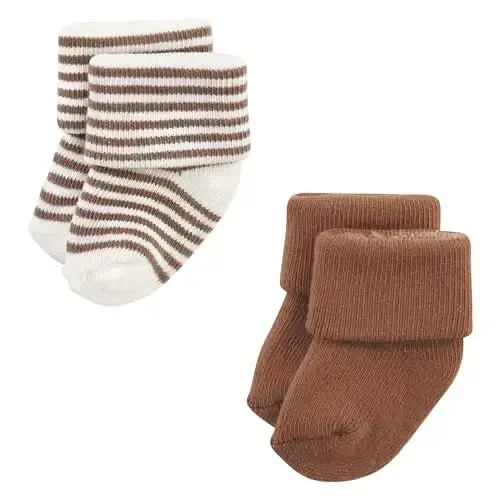 Hudson Baby Baby Girls' Cotton Rich Newborn and Terry Socks - 6