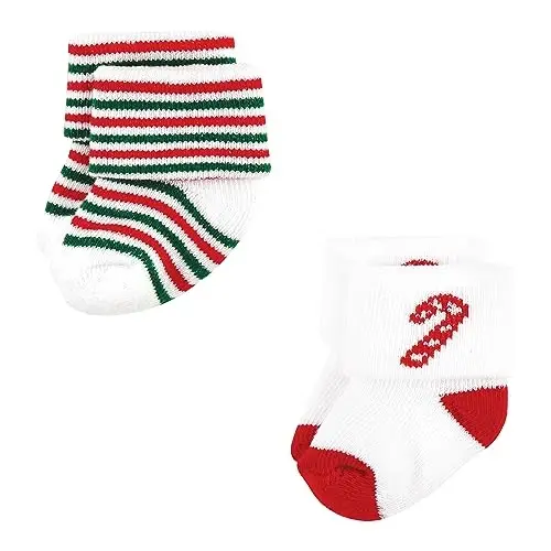Hudson Baby Baby Girls' Cotton Rich Newborn and Terry Socks - 4