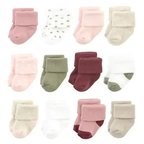 Hudson Baby Baby Girls' Cotton Rich Newborn and Terry Socks - BABYVISION INC.