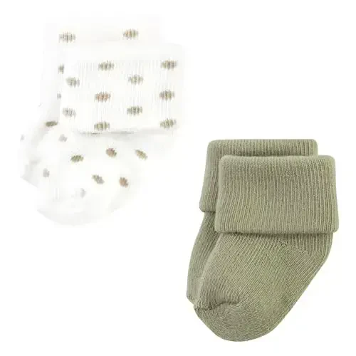 Hudson Baby Baby Girls' Cotton Rich Newborn and Terry Socks - 3
