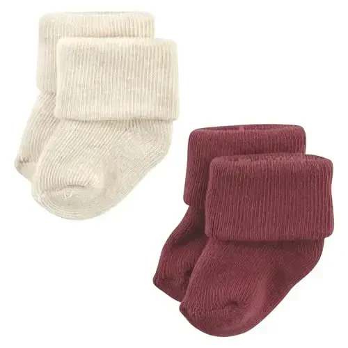 Hudson Baby Baby Girls' Cotton Rich Newborn and Terry Socks - 5