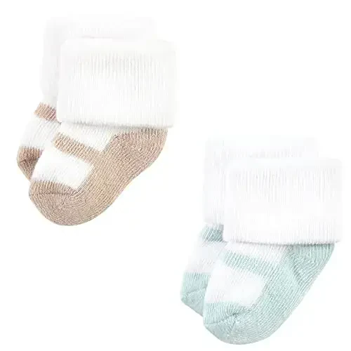 Hudson Baby Baby Girls' Cotton Rich Newborn and Terry Socks - 5