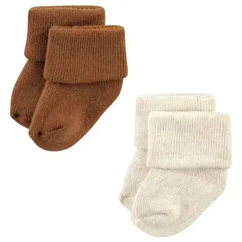 Hudson Baby Baby Girls' Cotton Rich Newborn and Terry Socks - 5