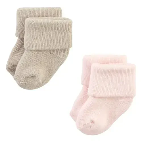 Hudson Baby Baby Girls' Cotton Rich Newborn and Terry Socks - 5