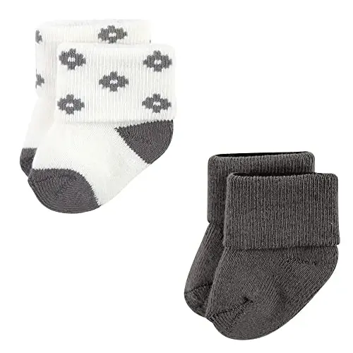 Hudson Baby Baby Girls' Cotton Rich Newborn and Terry Socks - 3
