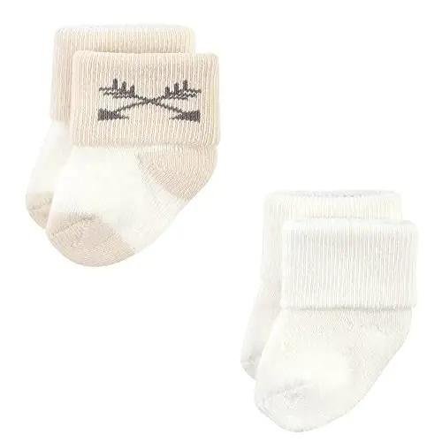 Hudson Baby Baby Girls' Cotton Rich Newborn and Terry Socks - 7