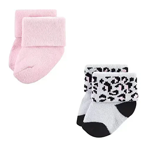 Hudson Baby Baby Girls' Cotton Rich Newborn and Terry Socks - 3