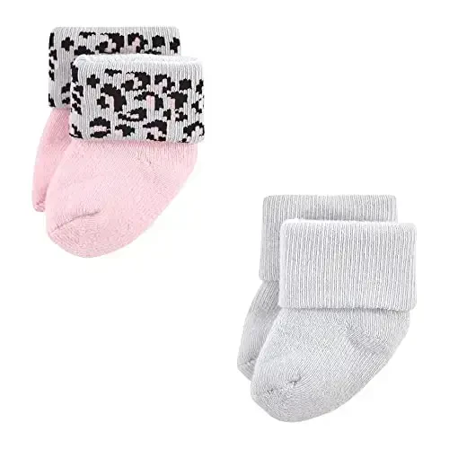 Hudson Baby Baby Girls' Cotton Rich Newborn and Terry Socks - 4