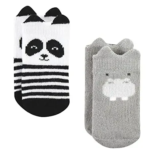 Hudson Baby Baby Girls' Cotton Rich Newborn and Terry Socks - 4